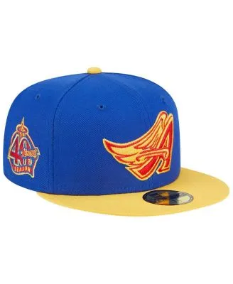 Men's New Era Yellow/Black Los Angeles Angels Grilled 59FIFTY Fitted Hat