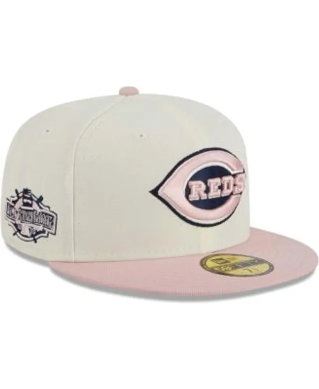 Atlanta Braves New Era Chrome Rogue 59FIFTY Fitted Hat - White/Pink