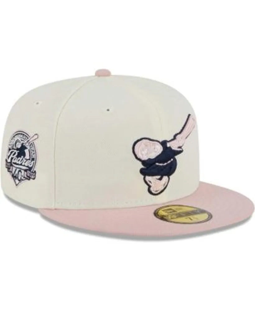 Men's New Era Cream/Pink Chicago Cubs Chrome Rogue 59FIFTY Fitted Hat