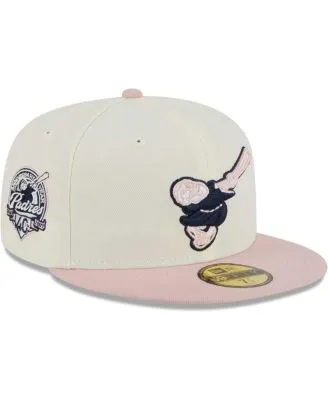 Atlanta Braves New Era Chrome Rogue 59FIFTY Fitted Hat - White/Pink