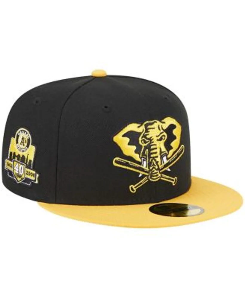 New Era Men's Black Oakland Athletics Team Logo 59FIFTY Fitted Hat - Macy's