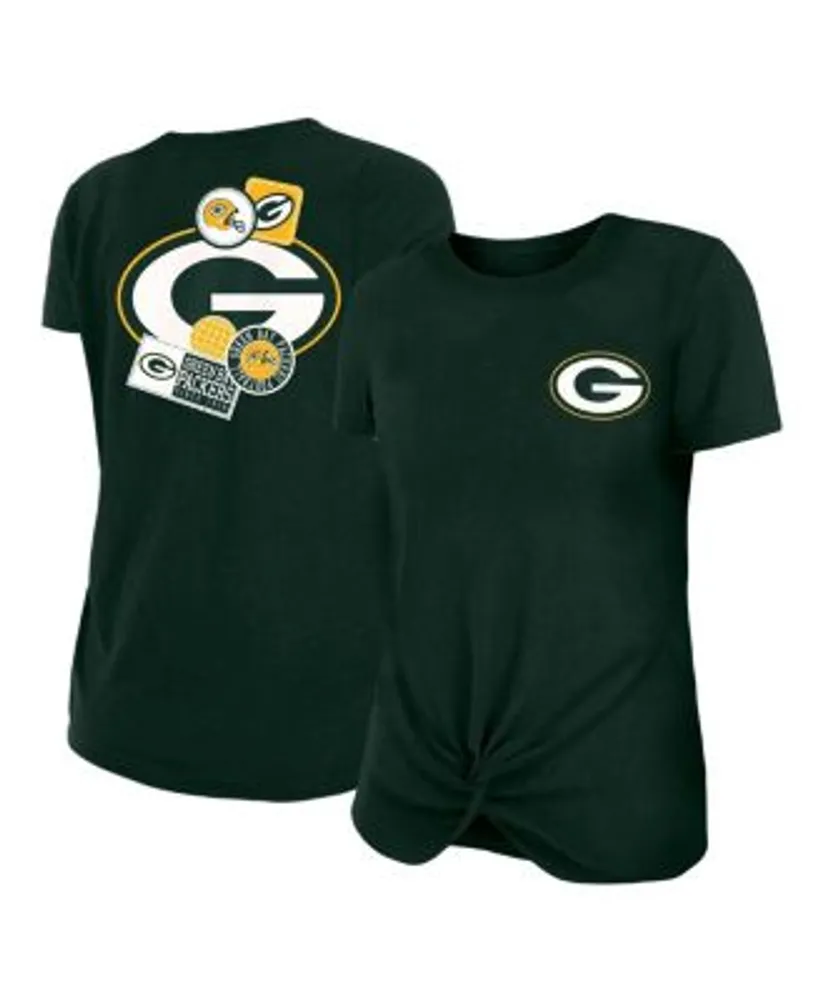 New Era Women's Green Bay Packers Athletic Slub Front Knot T-shirt