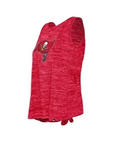 New Era Women's Red Tampa Bay Buccaneers Space Dye Tie-Back Tank