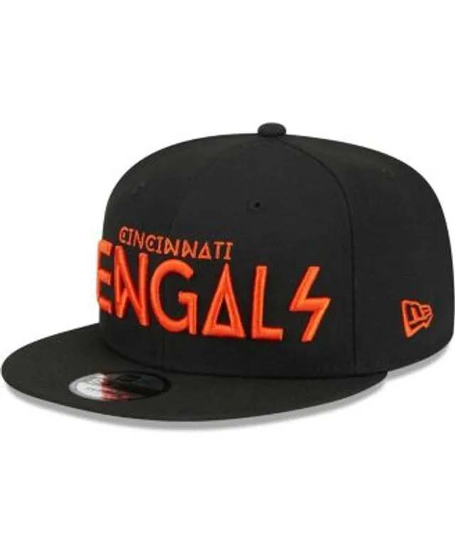 New Era Black Cincinnati Bengals Word 9FIFTY Snapback Hat