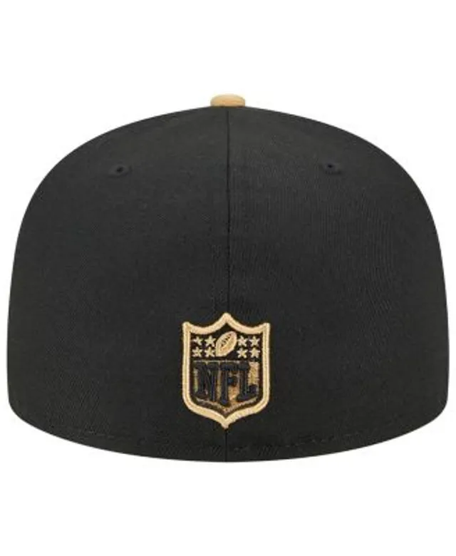 Men's New Era Black New Orleans Saints 2022 Sideline 59FIFTY Pop Fitted Hat