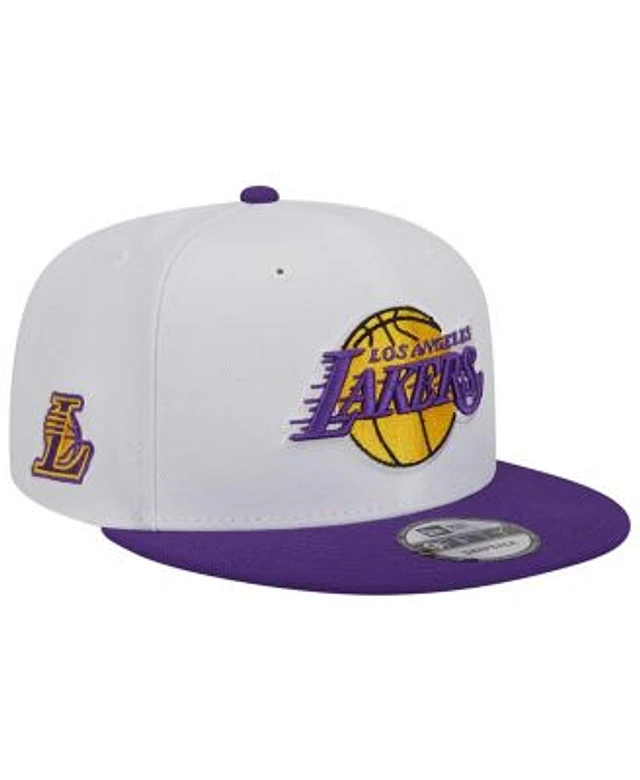 Men's Mitchell & Ness Purple/Gold Los Angeles Lakers Pinwheel Snapback Adjustable Hat