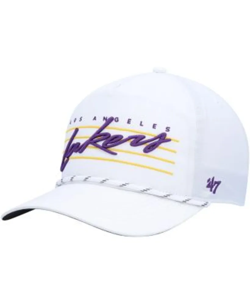 47 Brand Men's White Los Angeles Lakers Downburst Hitch Snapback Hat