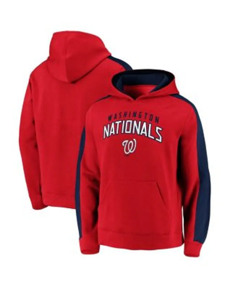 Men's Washington Nationals Nike Red Team Lettering Club Pullover Hoodie