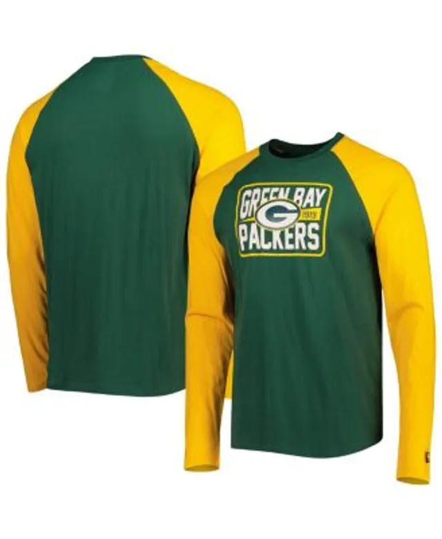 Men's MSX by Michael Strahan Green Bay Packers Interval Long Sleeve Raglan T-Shirt Size: Medium