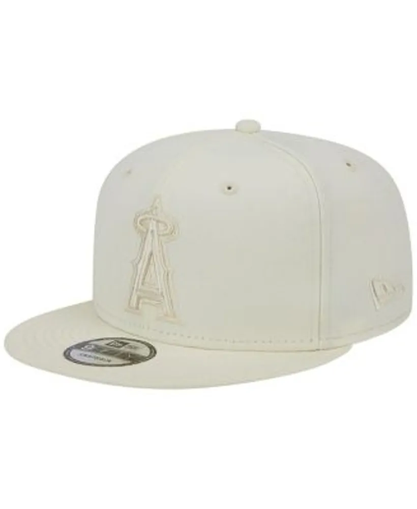 Men's New Era Natural Los Angeles Angels Retro Beachin' Trucker