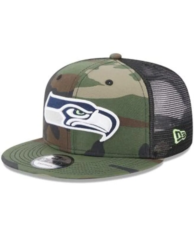 New Era Youth Boys and Girls Camo Seattle Seahawks Classic Trucker 9FIFTY  Snapback Hat