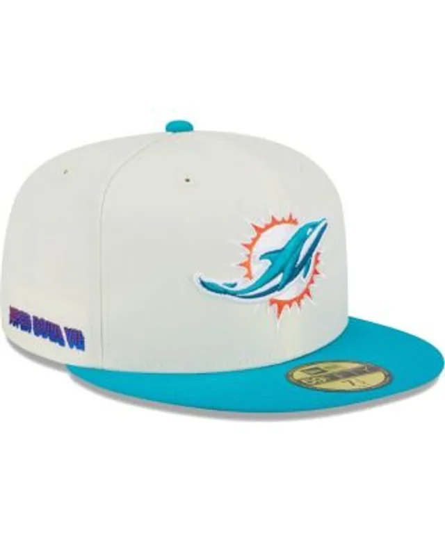 Men's Miami Dolphins New Era Black Color Dim 59FIFTY Fitted Hat