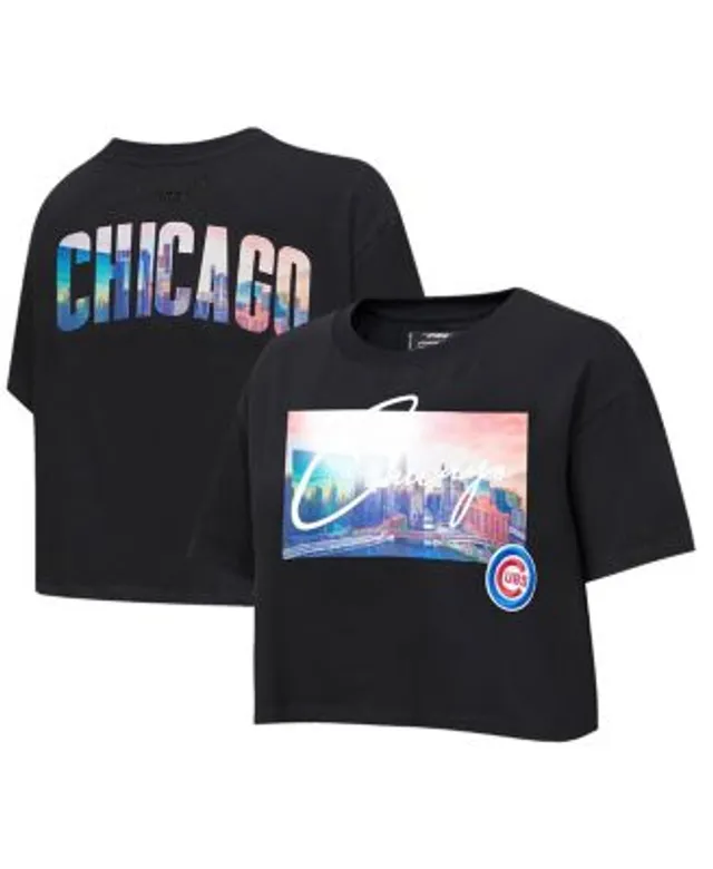 Women's Chicago Cubs DKNY Sport Black The Abby Sporty T-Shirt