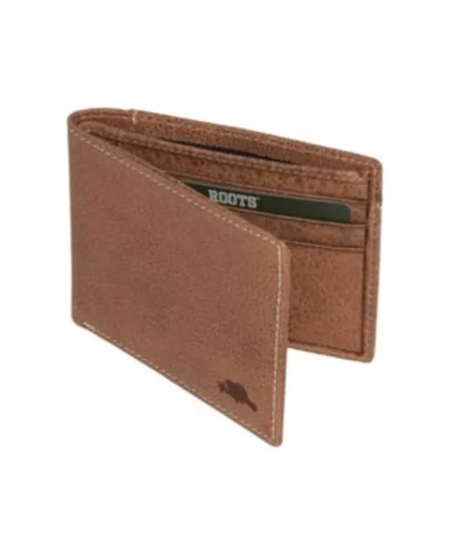 Roots Wallets Mens Zipper Around With Center Wing