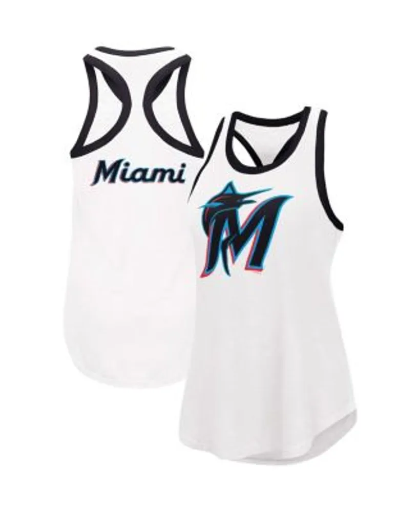 G-III 4Her by Carl Banks Women's White Miami Marlins Tater Tank Top