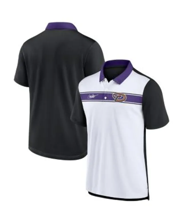 Nike Men's White, Royal Milwaukee Brewers Rewind Stripe Polo Shirt