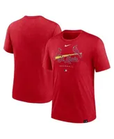 St. Louis Cardinals Nike Authentic Collection Early Work Tri-Blend  Performance T-Shirt - Heather Red