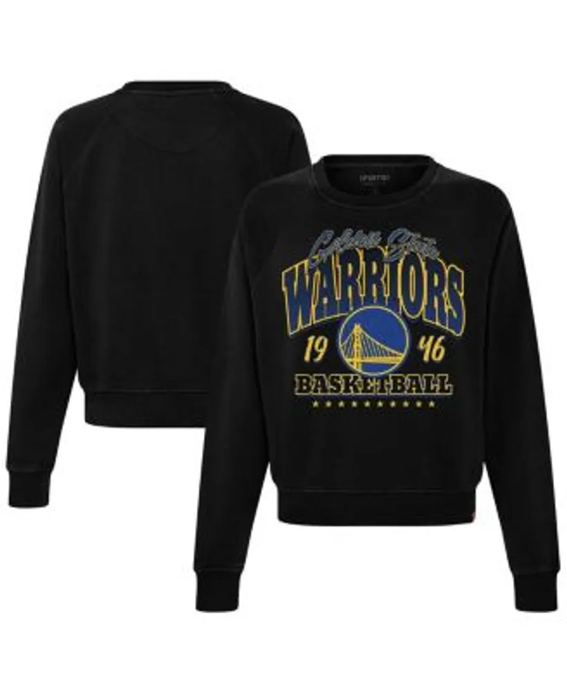 Golden State Warriors Sportiqe Women's Origins Ashlyn Crewneck Pullover  Sweatshirt - Black