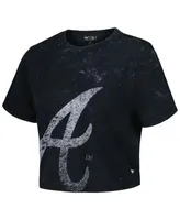 Atlanta Braves Braves Crop Tee - Black