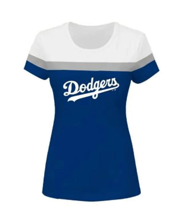 Women's New Era White Los Angeles Dodgers Colorblock T-Shirt Size: Small