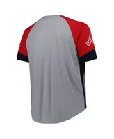 Lids Atlanta Braves Big & Tall Color Block Full-Snap Jersey - Gray