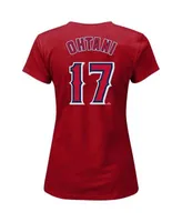 Shohei Ohtani Los Angeles Angels Fanatics Branded Women's Plus Size Player  Split Body T-Shirt - Red