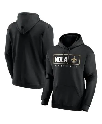 New Orleans Saints Nike Short Sleeve Pullover Hoodie - Black