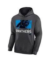 47 Brand Black Carolina Panthers Box Out Headline Pullover Hoodie