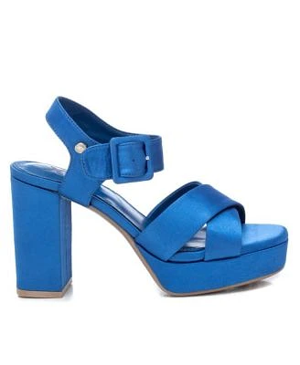 Women's Heeled Platform Sandals By 14135003 Electric Blue