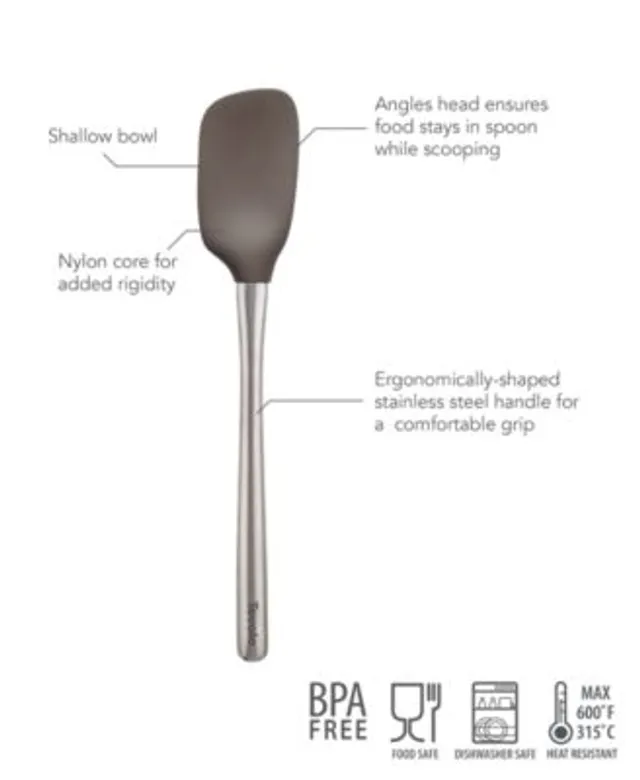 Tovolo Flex-Core Stainless Steel Handled Mini Spatula & Spoonula Charcoal - Set of 2