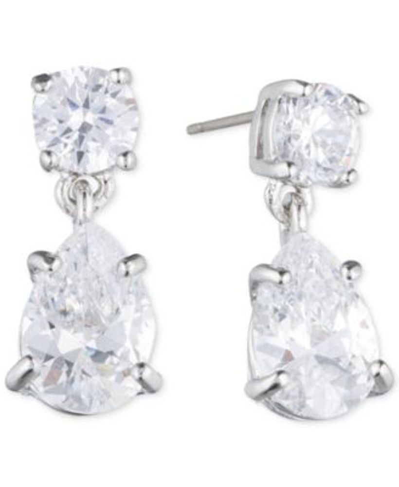 Givenchy Silver-Tone Crystal Pear-Shape Earrings | Fairlane Town Center