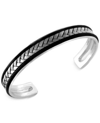 EFFY® Men's Woven Cuff Bracelet in Sterling Silver