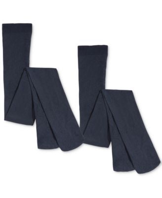 2-Pk. Opaque Footed Tights, Little Girls & Big