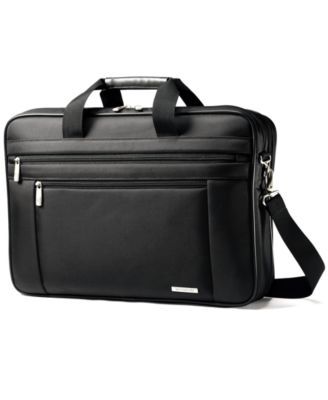 Classic Two Gusset Toploader Laptop Briefcase