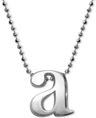 Little Letter by Initial Pendant Necklace Sterling Silver