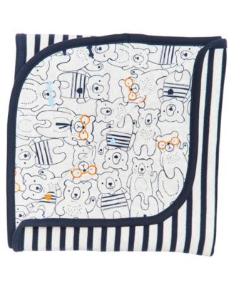 Baby Boys Cotton Bear-Print Blanket, Created for Macy's 