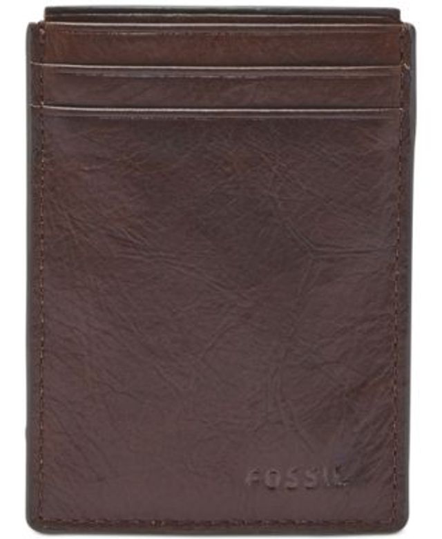 Fossil Men's Large Neel Coin Pocket Bifold Leather Wallet - Brown