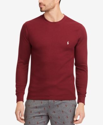 Men's Waffle-Knit Thermal Pajama Shirt