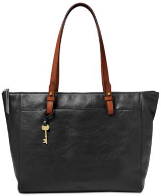 Rachel Leather Tote with Zipper