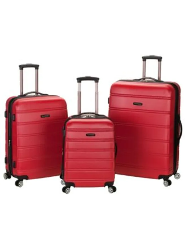 Rockland 3-Piece Yellow Polycarbonate Luggage Set