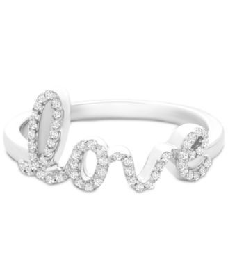 Diamond Love Ring (1/6 ct. t.w.) 14k Gold or White Gold, Created for Macy's