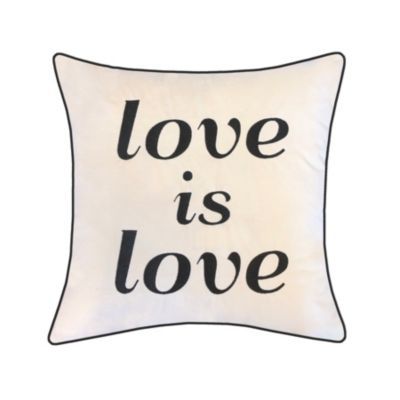 Celebrations Pillow Embroidered "Love Is Love"