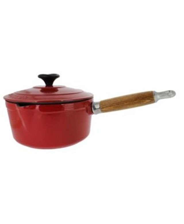 Chasseur French Enameled Cast Iron 16 Wok with Glass Lid - Red