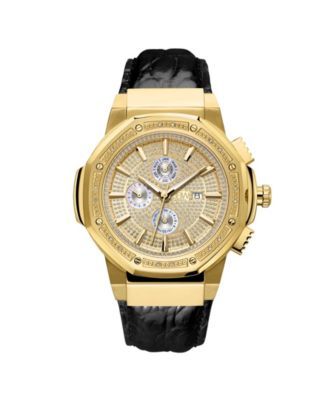 Men's 10 YR Anniversary Saxon Diamond (1/6 ct.t.w.) & 18K Gold Plated Watch