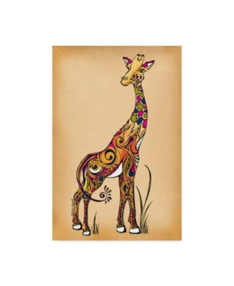Trademark Global Green Girl Canvas 'Giraffe Painting' Canvas Art - x 32" | The Shops at Willow Bend