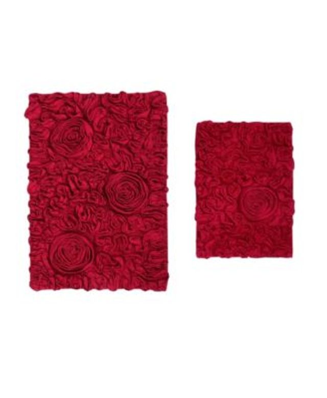 Bellflower Dimensional Rosette Bath Rugs