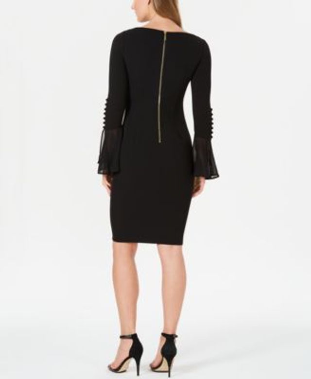 Calvin Klein Petite Chiffon Bell-Sleeve Sheath Dress | Connecticut Post Mall