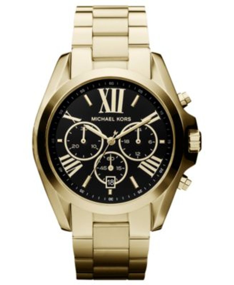 Michael Kors Women's Chronograph Bradshaw Gold-Tone Stainless Steel  Bracelet Watch 43mm MK5739 | Plaza Las Americas