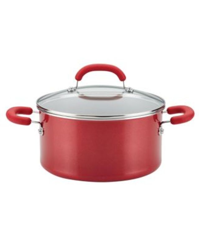 Farberware Reliance 10qt Aluminum Nonstick Wide Stock Pot Red