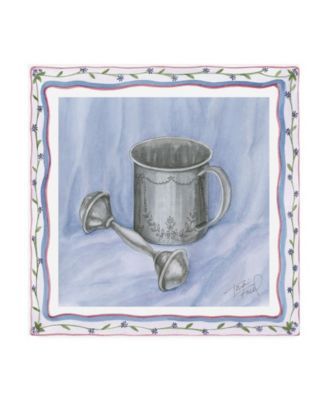 Tara Friel Heirloom Cup and Rattle I Childrens Art Canvas Art - 36.5" x 48"